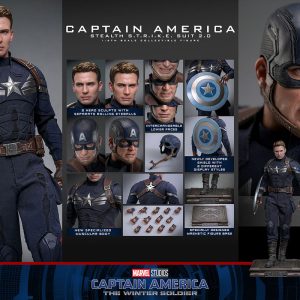Alternative view of Hot Toys 1/6 Captain America The Winter Soldier Stealth Strike Suit 2.0 Ver MMS783